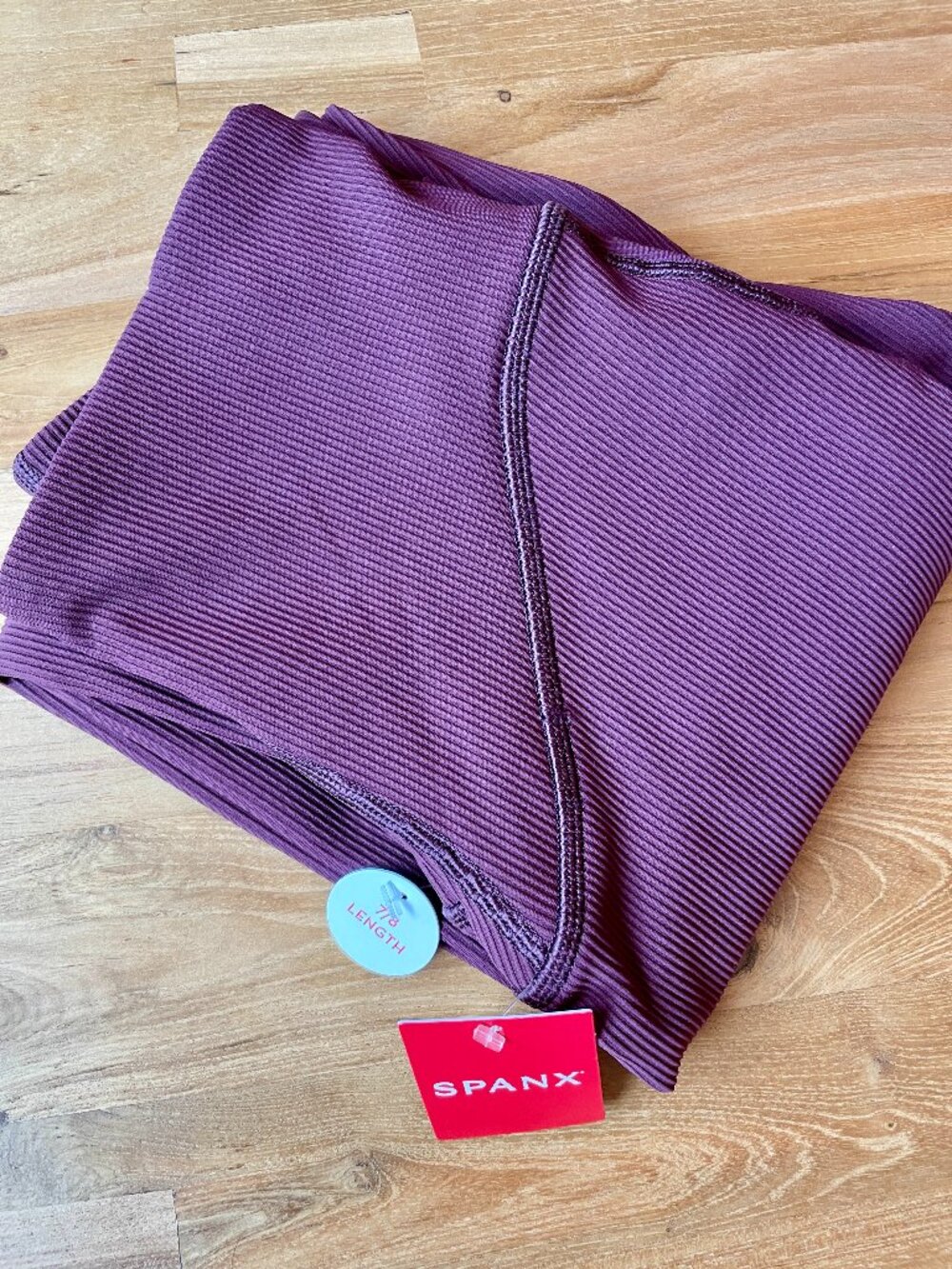 NWT Spanx Booty Boost Active Countour Rib 7/8 Leggings in Bitter Cocoa | Small